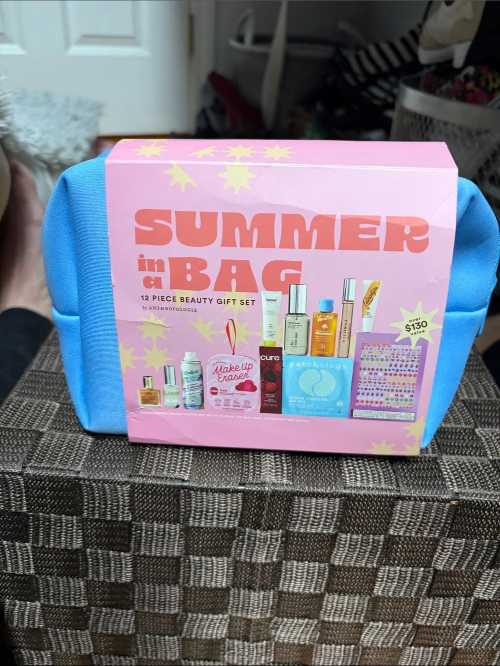 Anthropologie Summer in a Bag Beauty Set - Pink & Blue